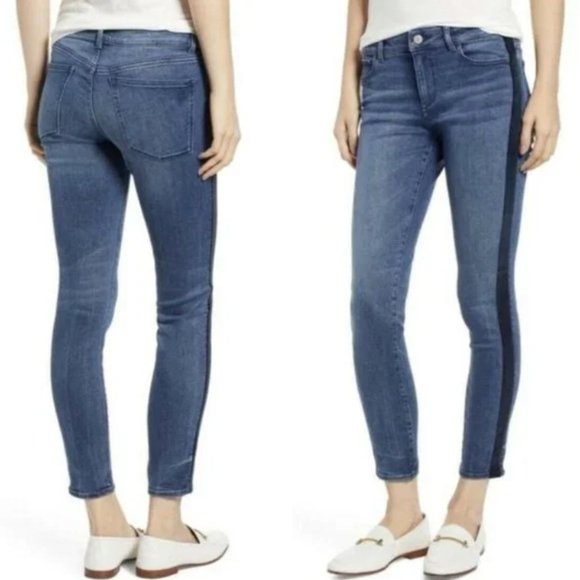 DL1961 Florence Ankle Tuxedo Stripe Jeans Size 26 - Picture 2 of 14
